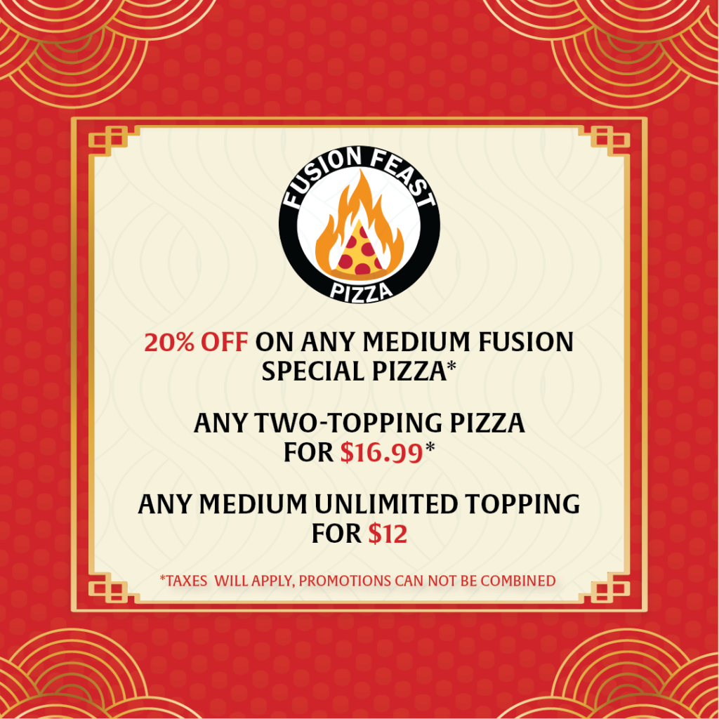 Fusion Feast pizza february lansdowne promotion