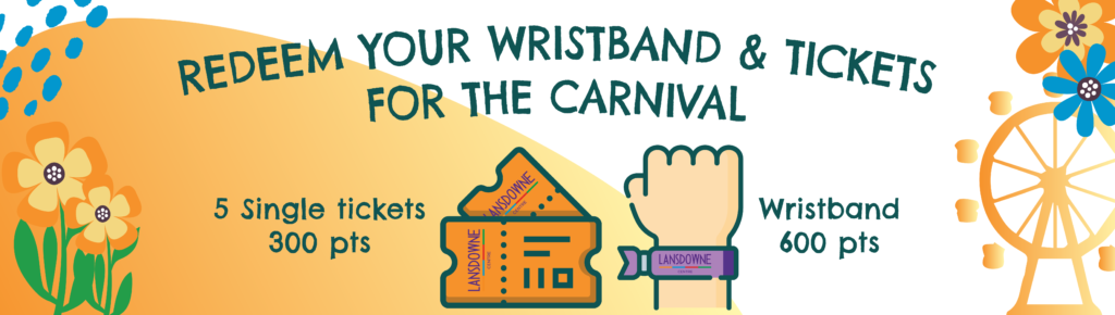 redeem your wristband & tickets for the carnival new app lansdowne