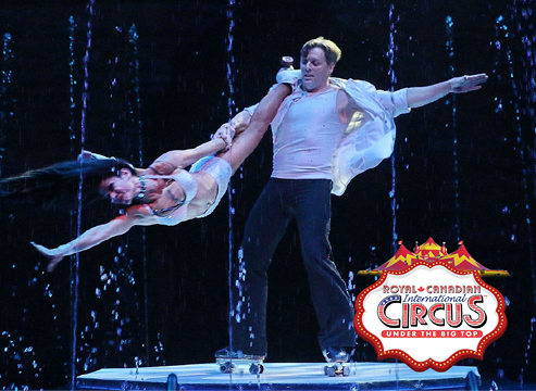 Royal Canadian Circus promotional banner at Lansdowne Centre
