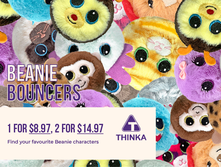 beanie bouncers 1 for $8.97, 2 for $14.97 at Thinka